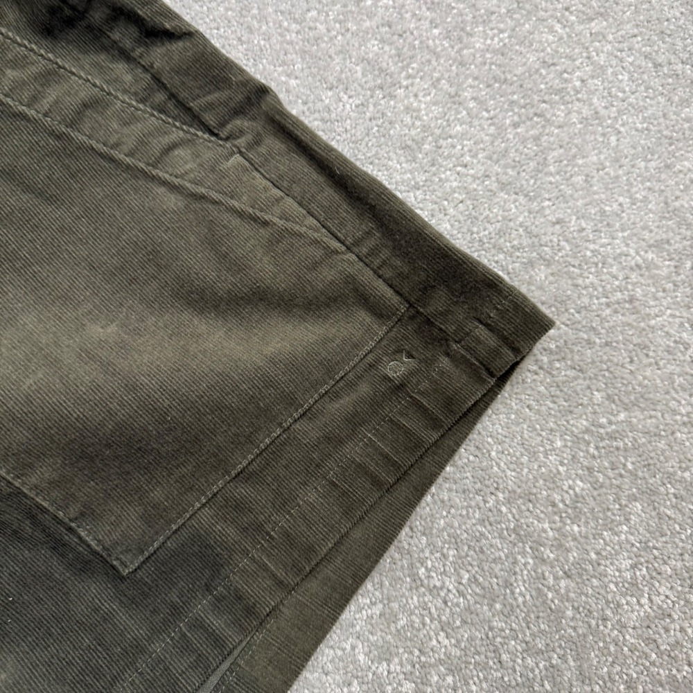 Outerknown Corduroy Utility Shorts Organic Cotton NWT Olive Green Fine Wale Sz12 - Picture 6 of 13